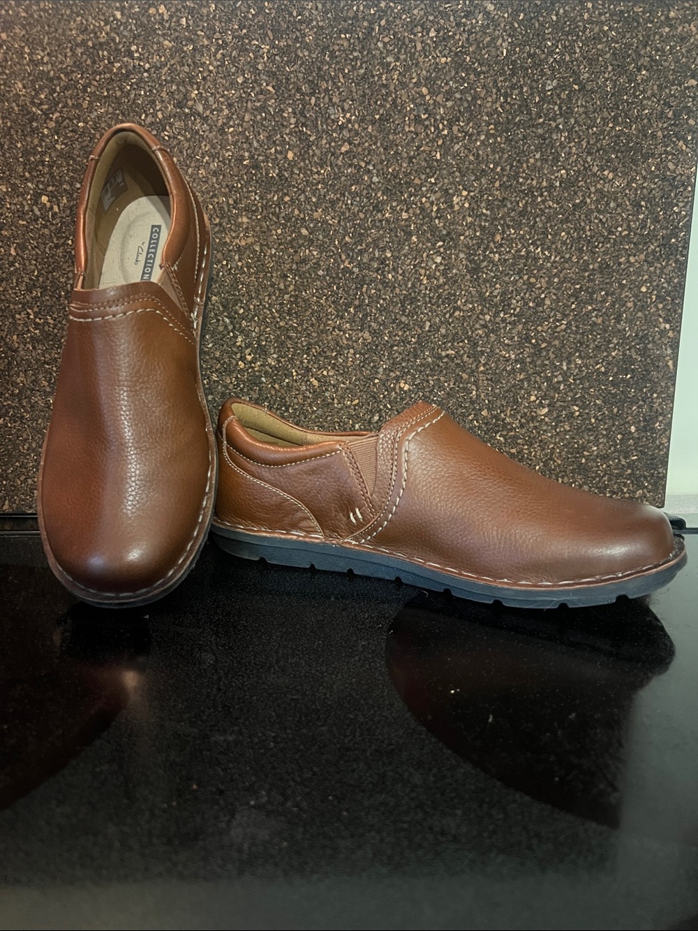 Clark’s Women’s Brown Slip-On Casual Leather Shoes